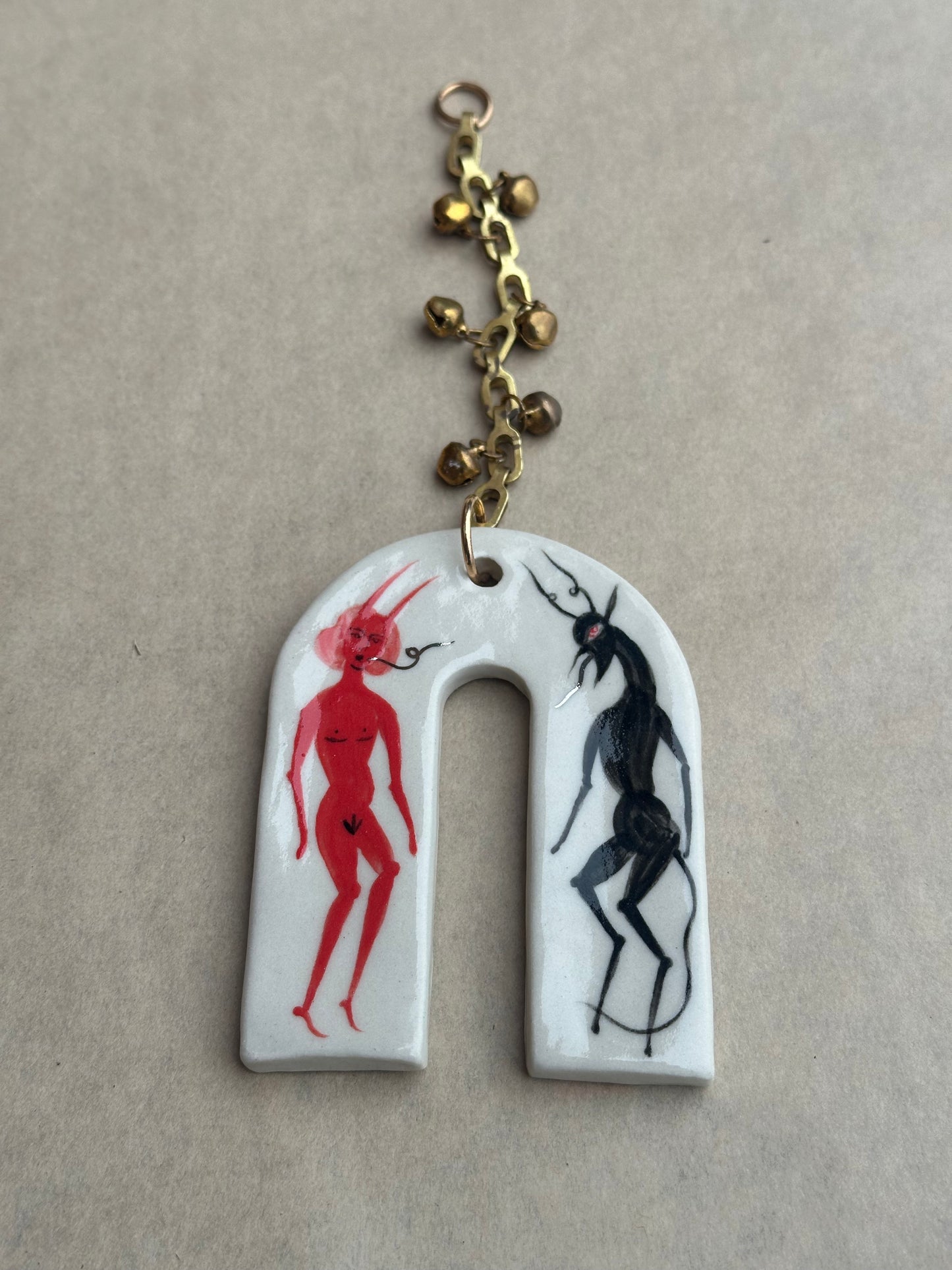 The Lovers - Ceramic Wall Charm