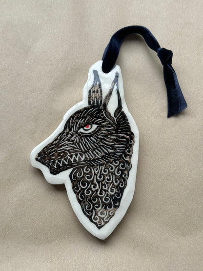 Wolf - Ceramic Ornament