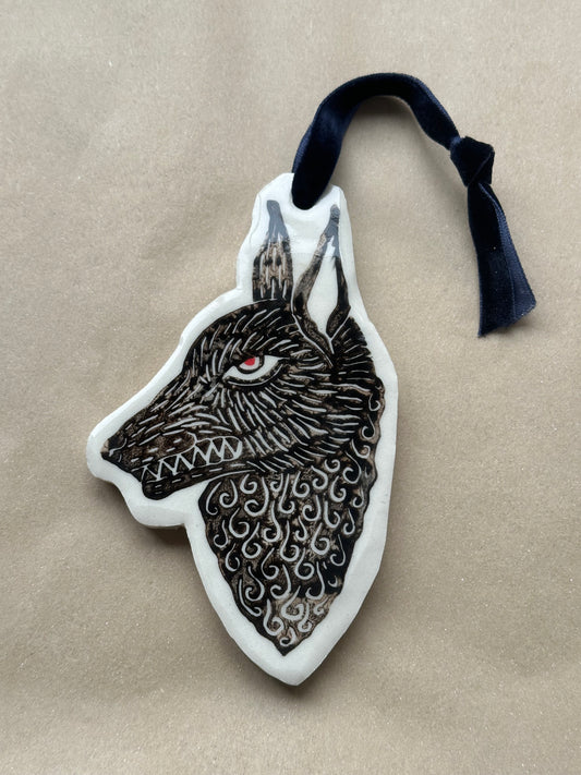 Wolf - Ceramic Ornament