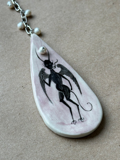 Fallen Angel - Ceramic Wall Charm