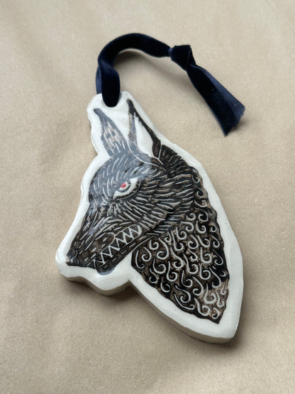 Wolf - Ceramic Ornament