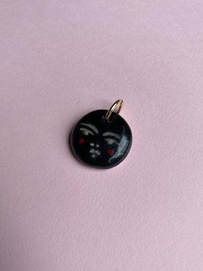 Moody Moon - Ceramic Pendant