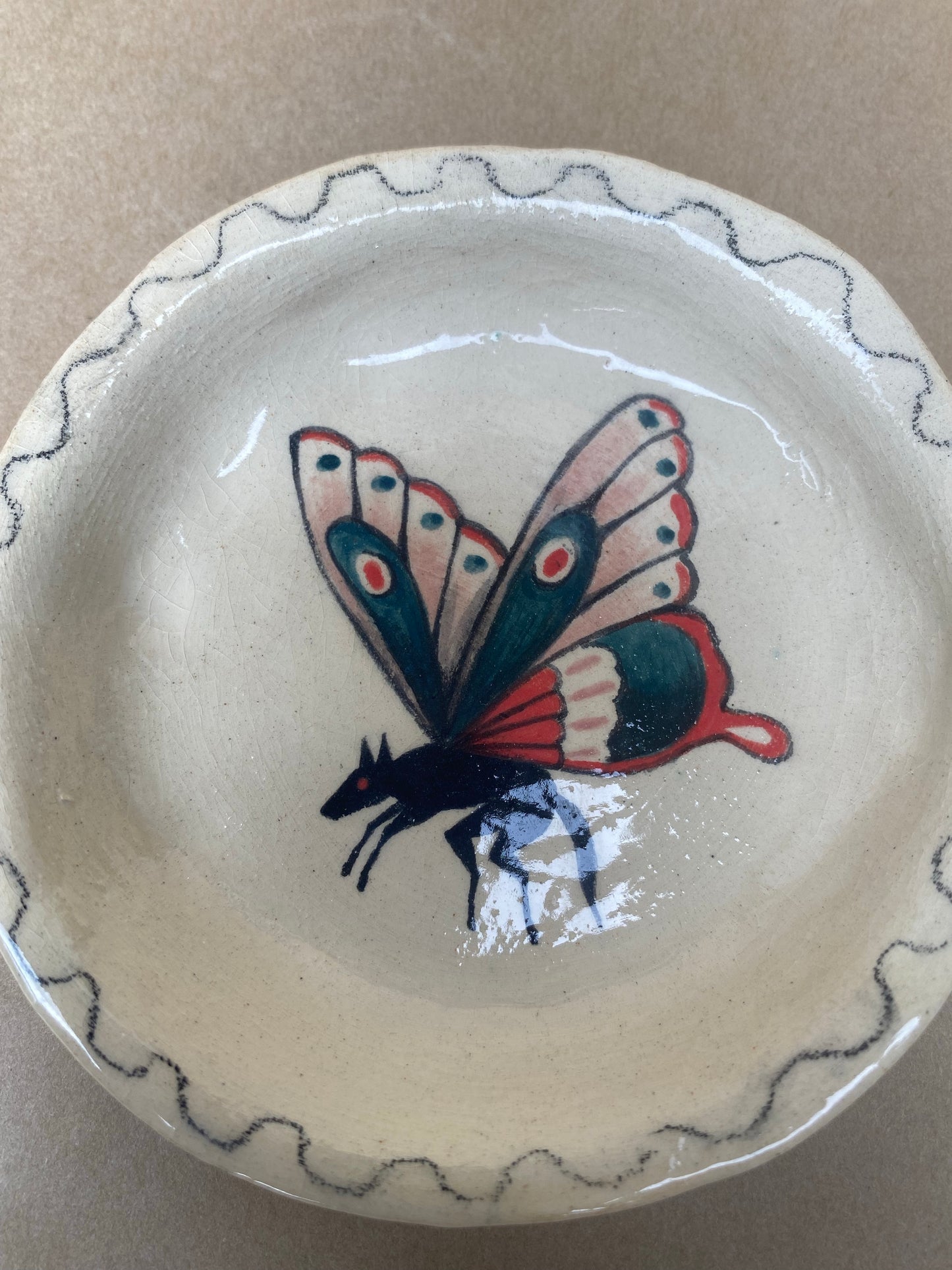 Winged Wolf Dish