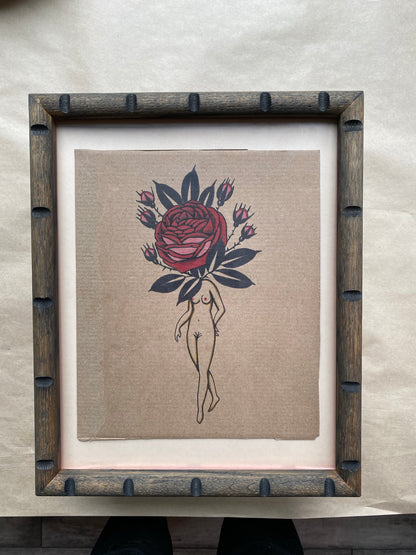 Rose Nymph  - Framed Original