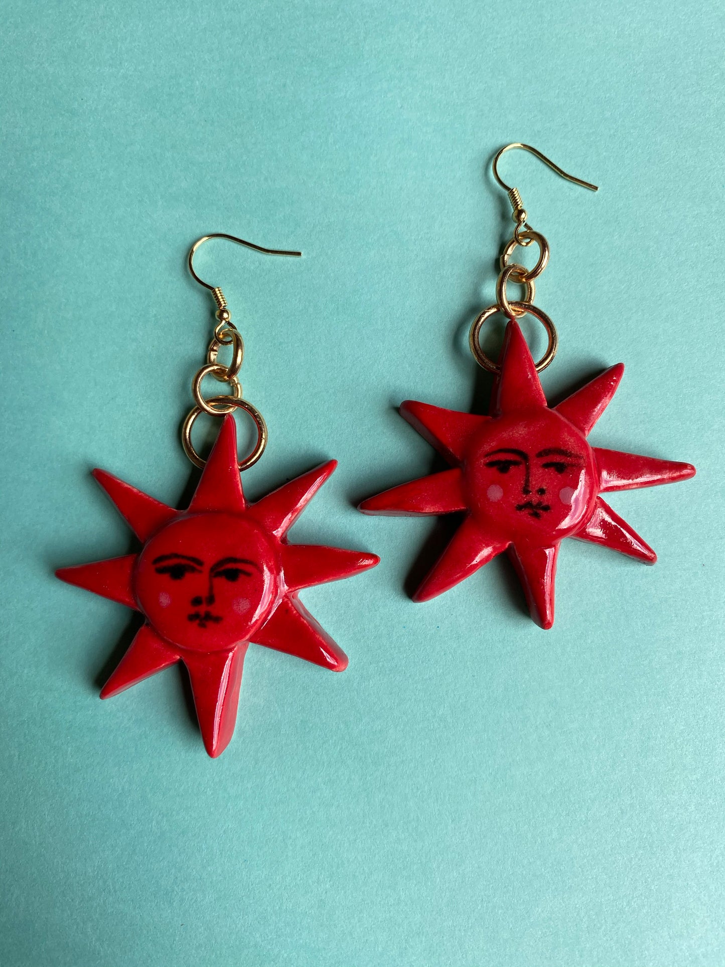 Solstice Sun - Ceramic Earrings