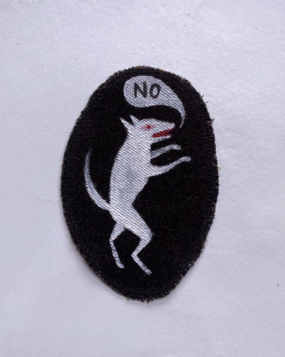 No - Hand Painted Patch