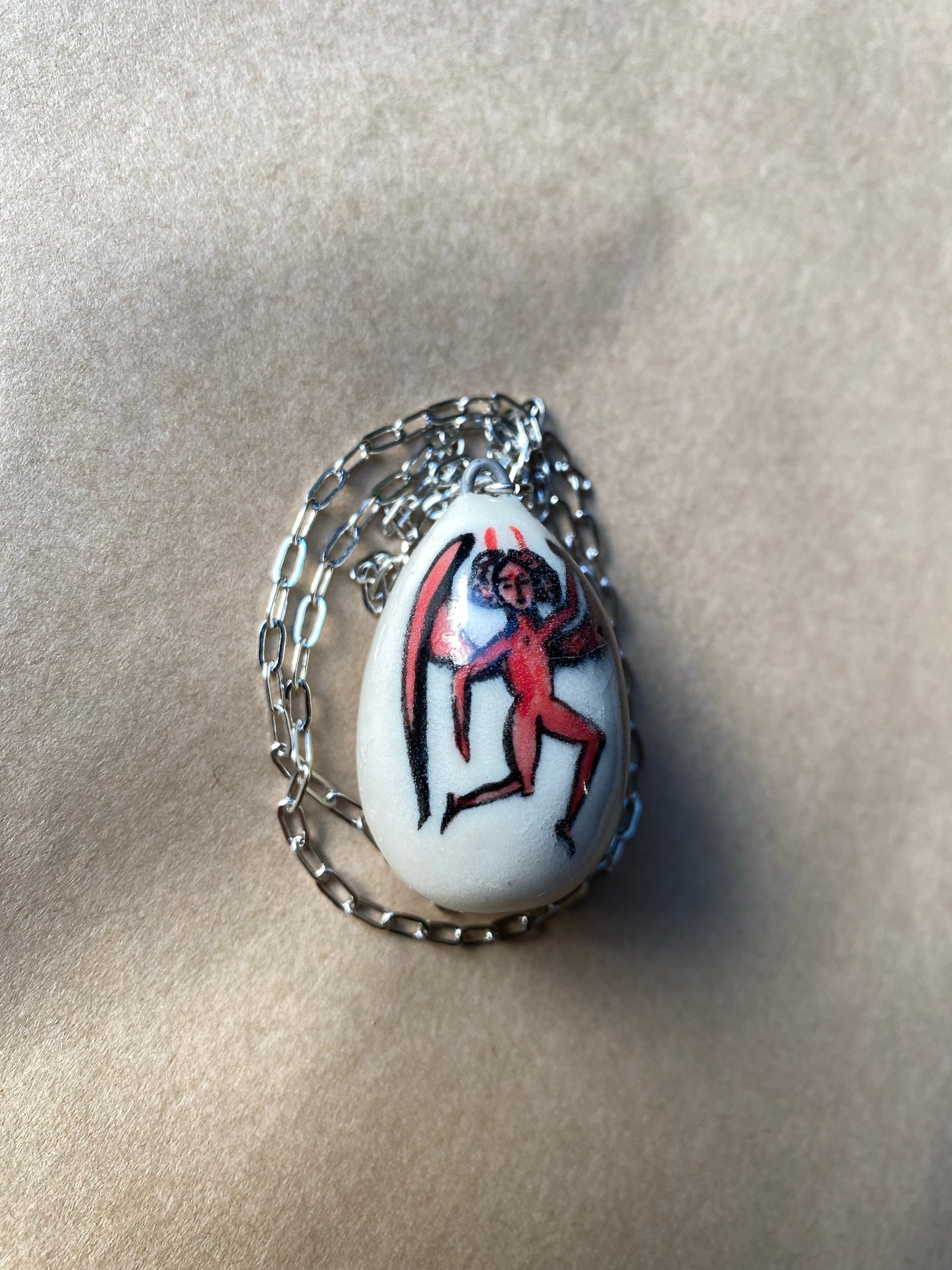 Fallen Angel Egg - Talisman Necklace