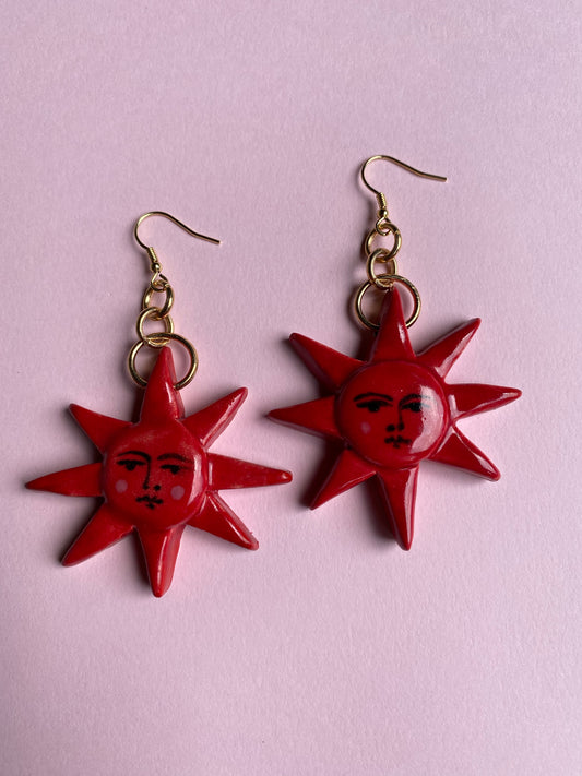 Solstice Sun - Ceramic Earrings