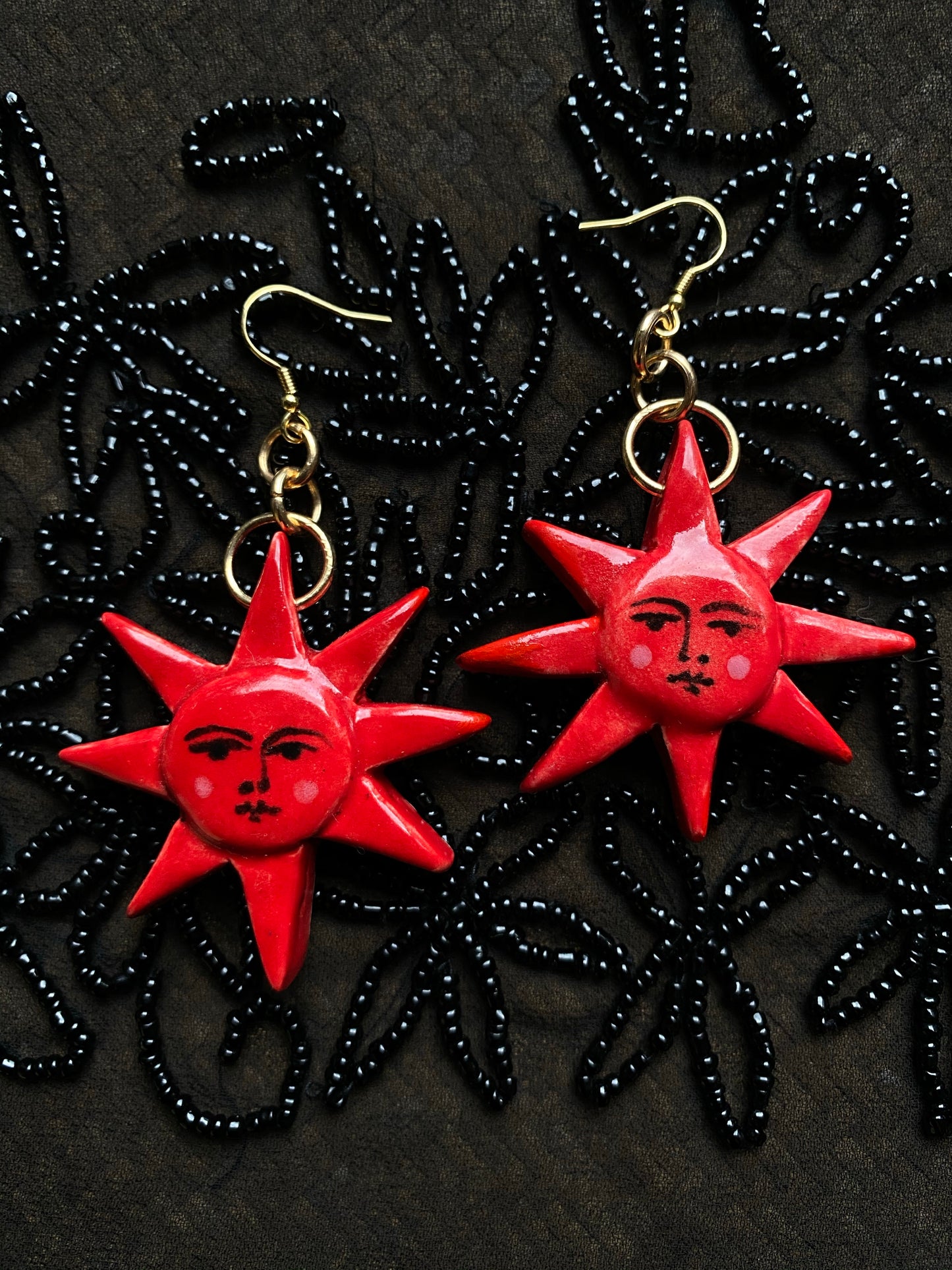 Solstice Sun - Ceramic Earrings