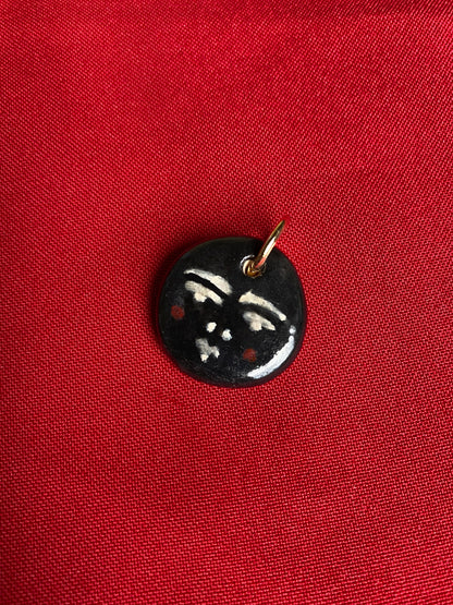 Moody Moon - Ceramic Pendant